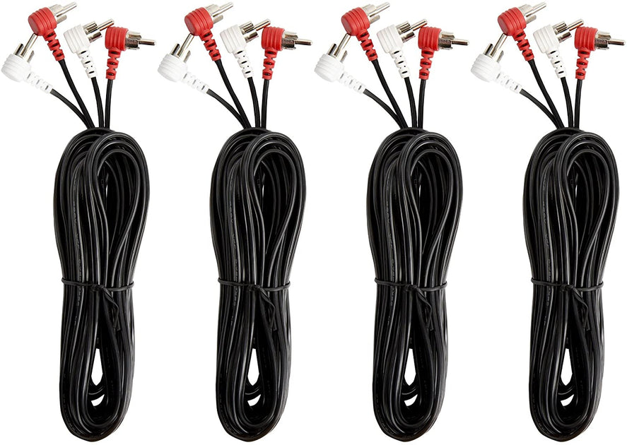 Sunburst Gear Low Profile Right Angle RCA-RCA Stereo Cable - 16ft (Case Pack of 4) (851824003858) Sunburst Gear Low Profile Right Angle RCA-RCA Stereo Cable - 16ft (Case Pack of 4) (851824003858)