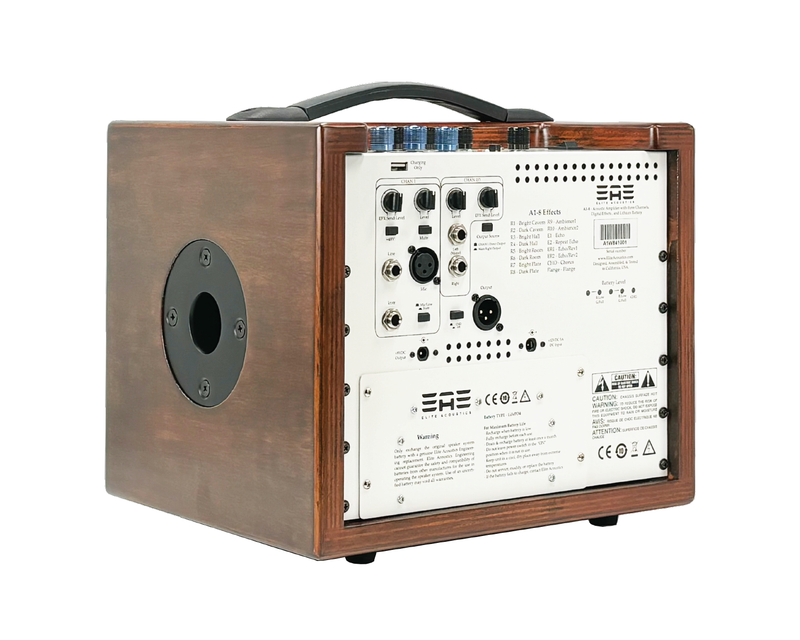 Elite Acoustics "EAE" A1-8 80 Watt or A1-58 120 Watt Acoustic Guitar/3 Chan Amplifier with LFP Battery