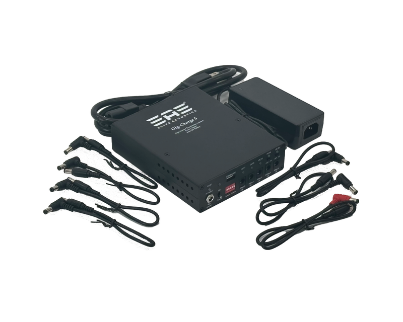 Elite Acoustics "EAE" Gig-Charge 5 - Rechargeable High Current Pedal Power Supply with LFP battery