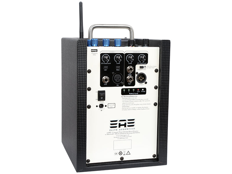 Elite Acoustics "EAE" A1-4 MKII 40 Watt Battery Powered Acoustic Amplifier with 2 chan/Effects and Bluetooth