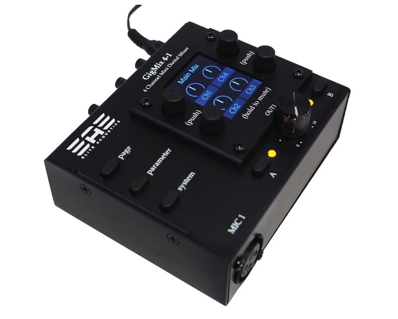 Elite Acoustics "EAE" GigMix 4-1 - Four Channel Mini Digital Mixer